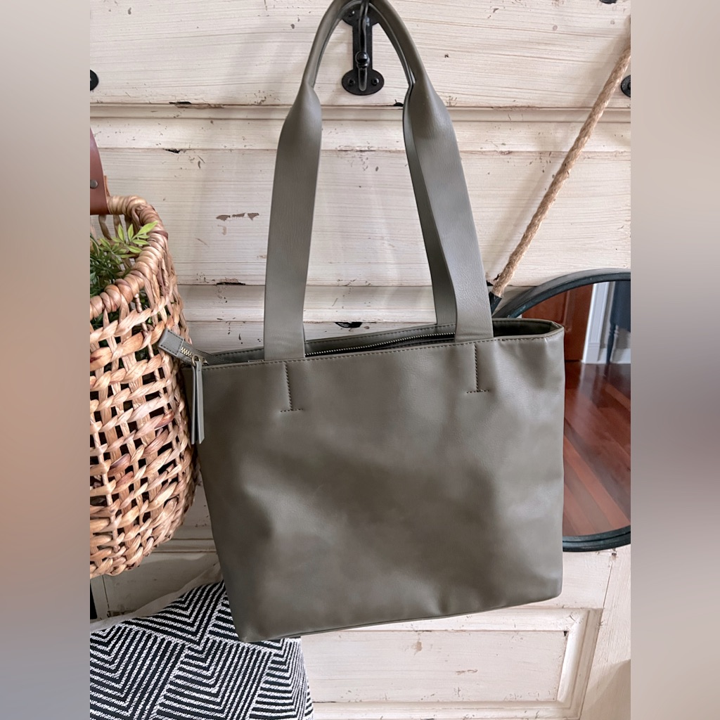 Olive Green Tote Bag